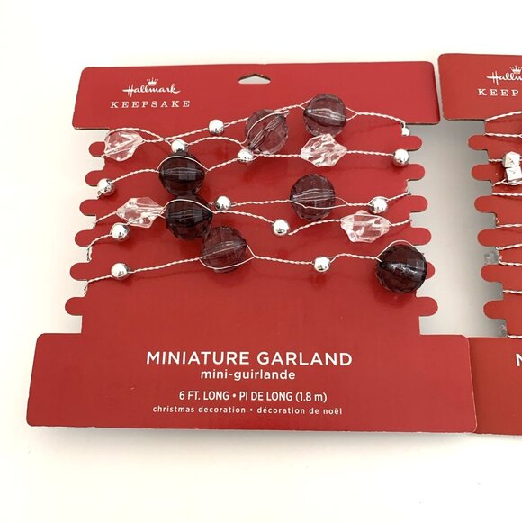 2 Hallmark Keepsake Miniature Garland 6 Foot & 10 Foot Long New Xmas Ornament - Picture 2 of 8